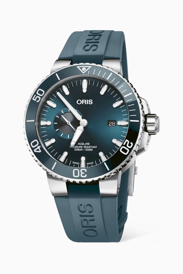 

Aquis Small Second, Date Automatic Watch, 45.5mm, Blue
