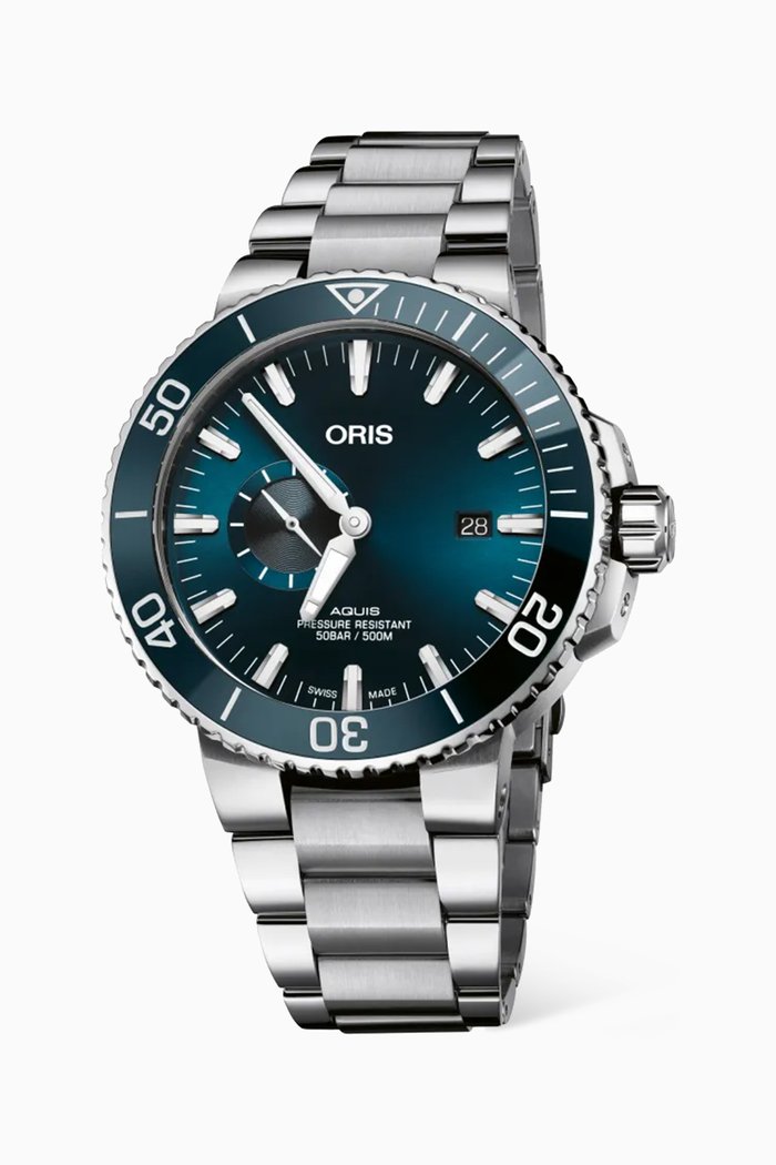 

Aquis Small Second, Date Automatic Watch, 45.5mm, Blue