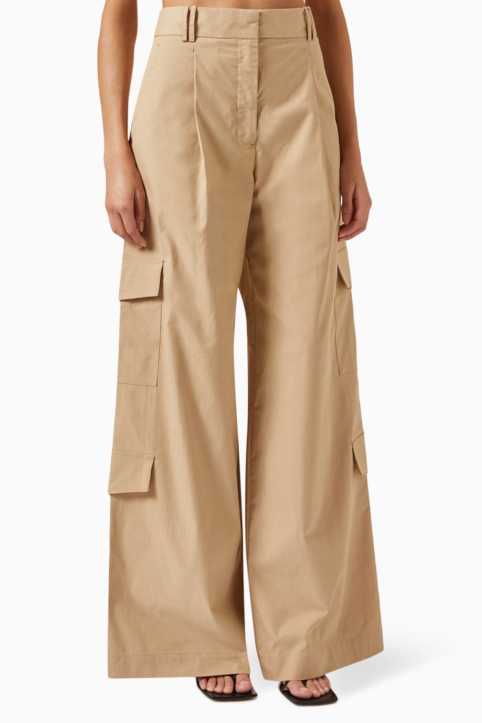 

Sabato Slouchy Cargo Pants in Cotton-blend, Neutral