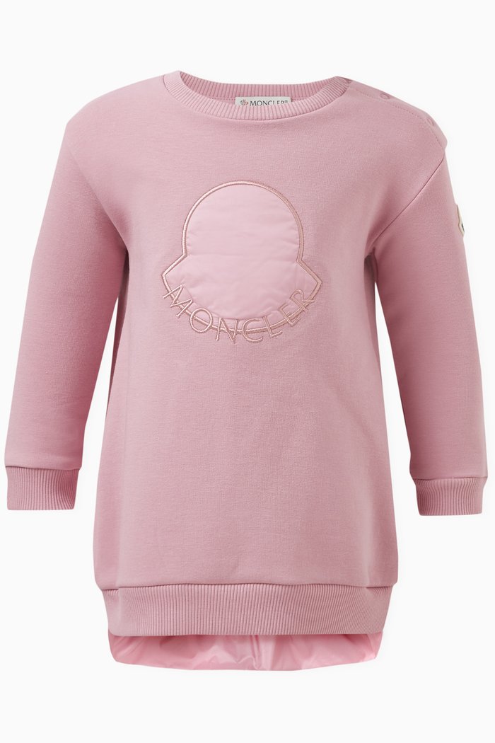 

Logo Dress in Cotton, Pink