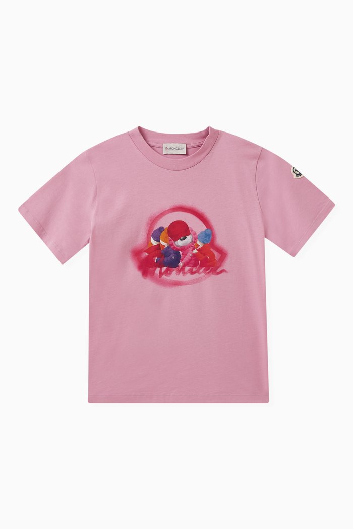 

Printed T-shirt in Cotton Jersey, Pink