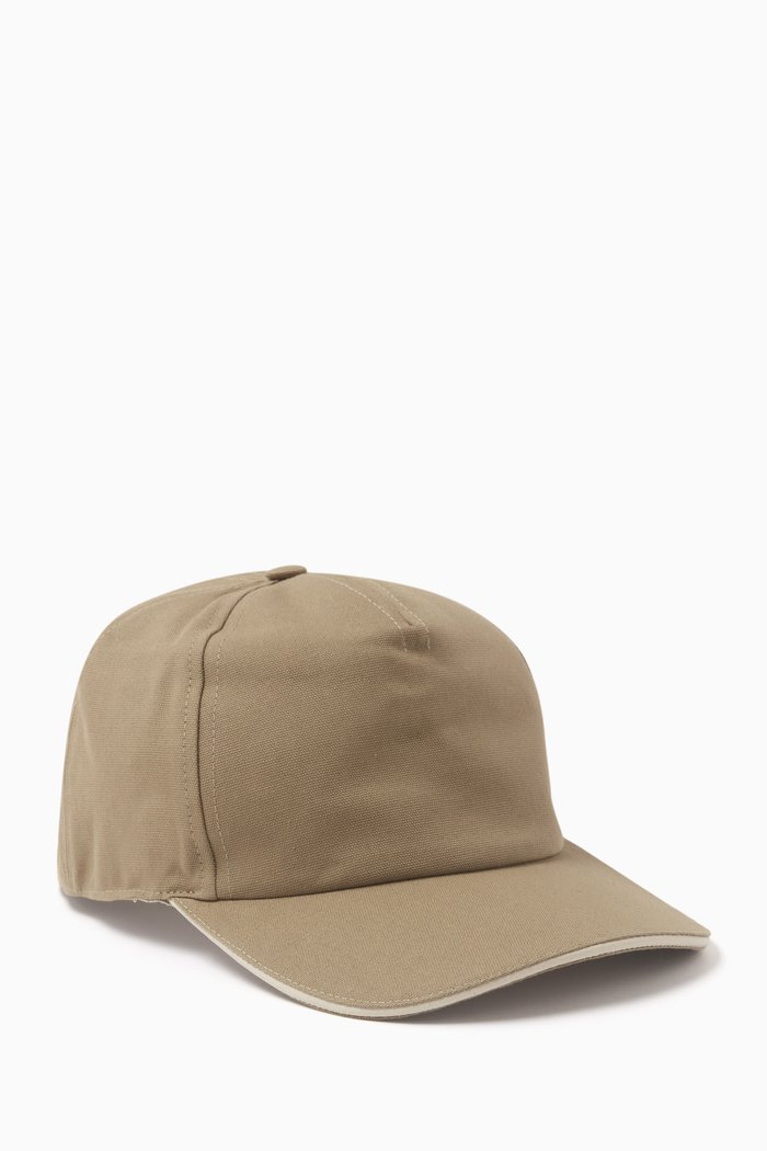 

Panama Baseball Cap in Twill, Green