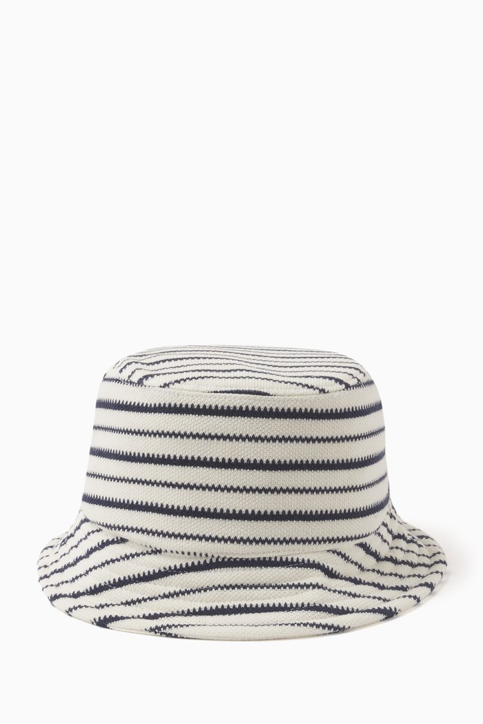 

Striped Bucket Hat in Piqué, Multicolour
