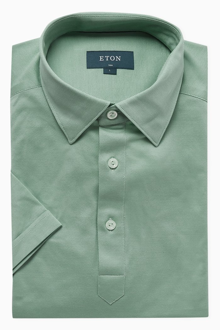 

Oxford Polo Shirt in Piqué-knit, Green