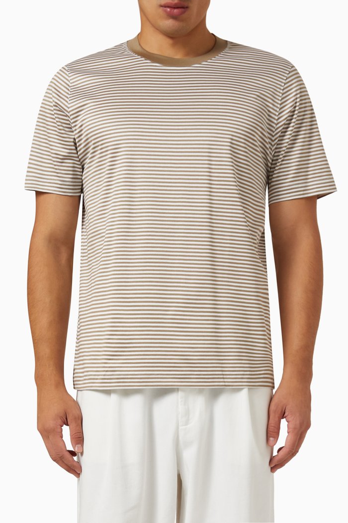 

Striped T-shirt in Cotton-jersey, Neutral