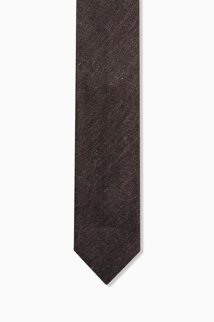 

Tie in Silk-linen Blend, Brown