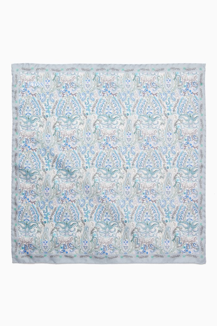 

Paisley-print Pocket Square in Silk, Multicolour