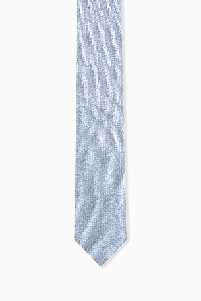 

Tie in Silk-linen Blend, Blue