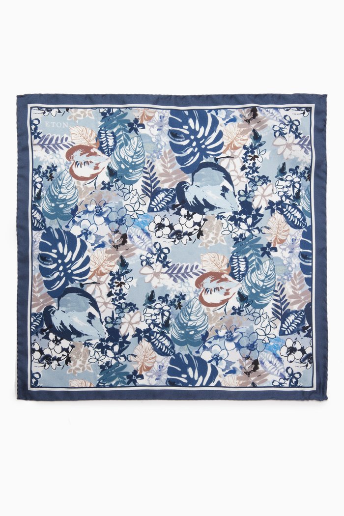 

Floral-print Pocket Square in Silk, Multicolour