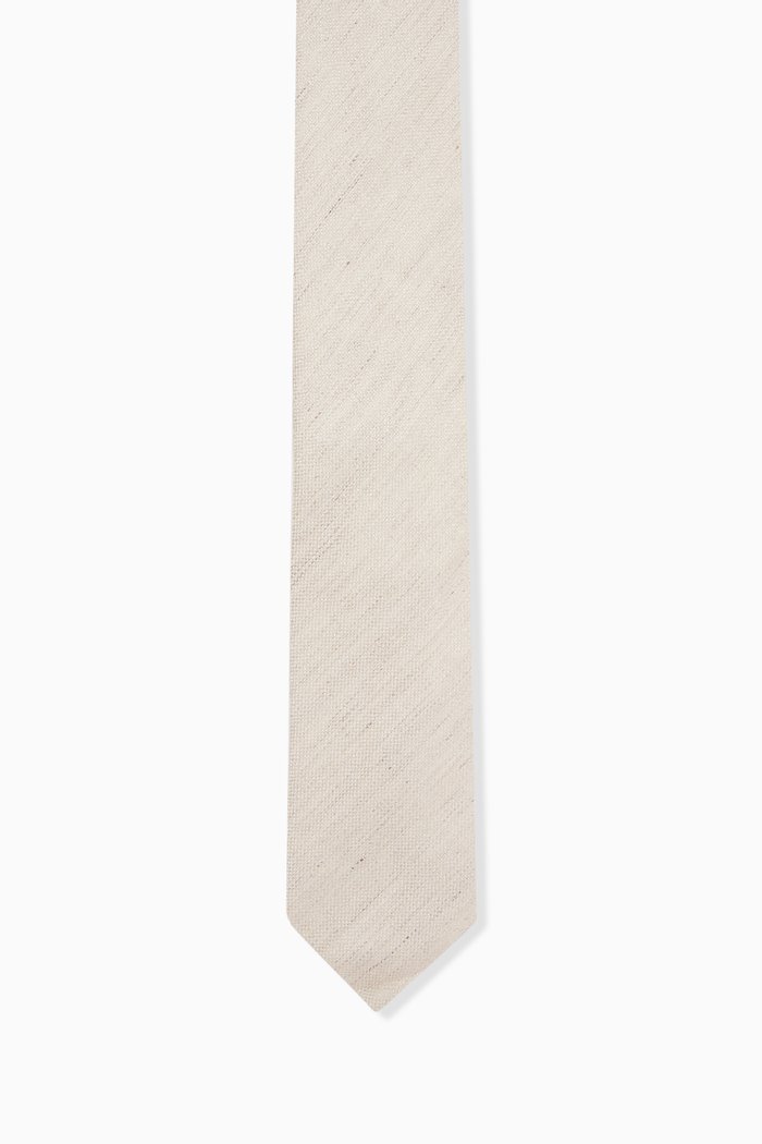 

Tie in Silk-linen Blend, Neutral