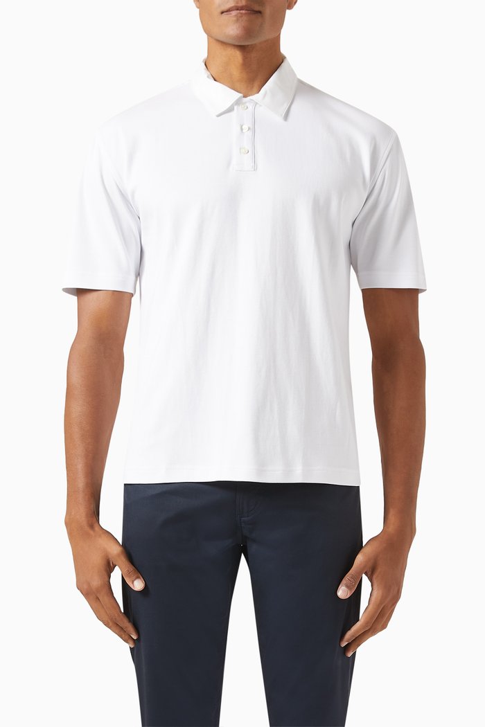 

Carlom Polo Shirt in Cotton, White