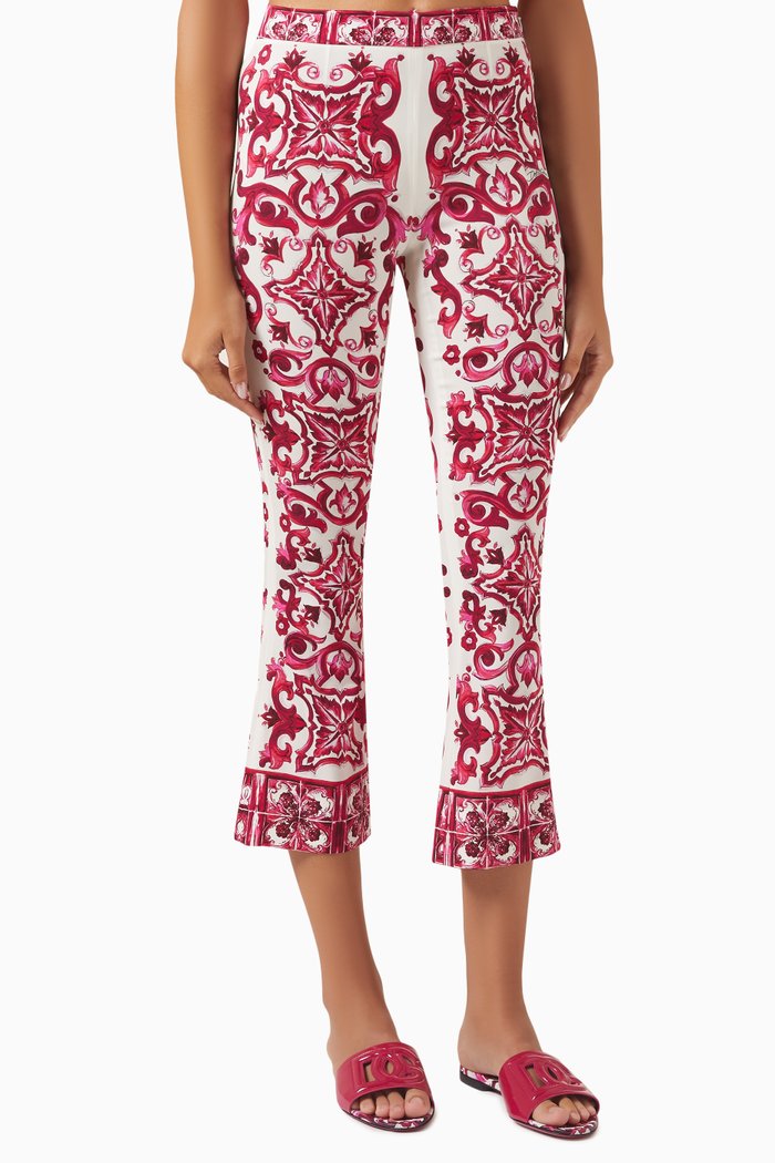 

Printed Pants in Silk, Pink