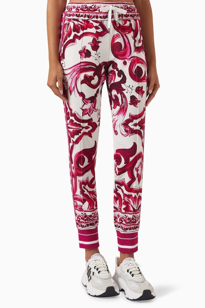 

Printed Joggers in Jersey, Pink