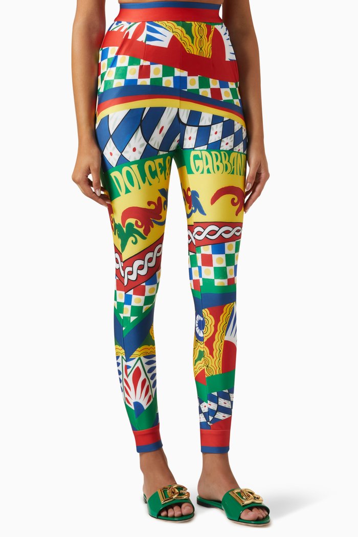 

Carretto-print Leggings in Technical-jersey, Multicolour