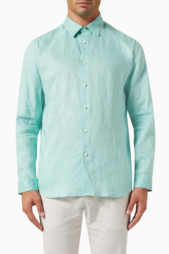 

Irving Shirt in Relaxed Linen, Green