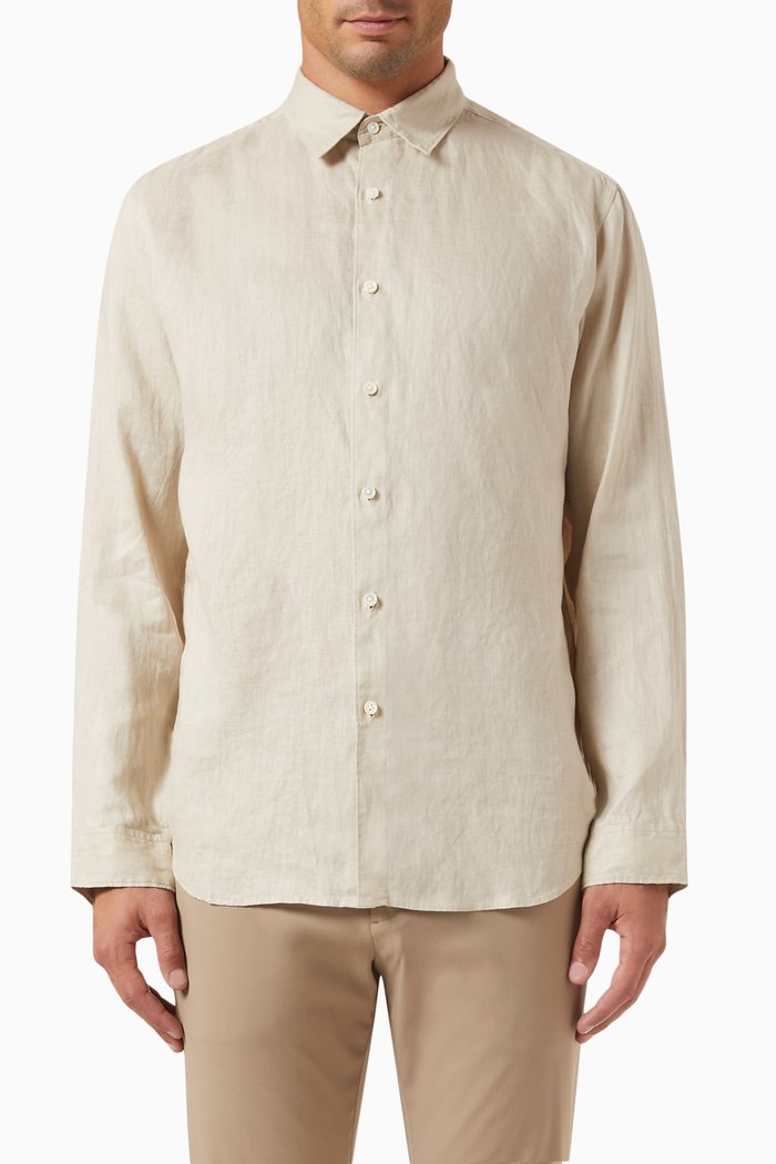 

Irving Shirt in Relaxed Linen, Neutral