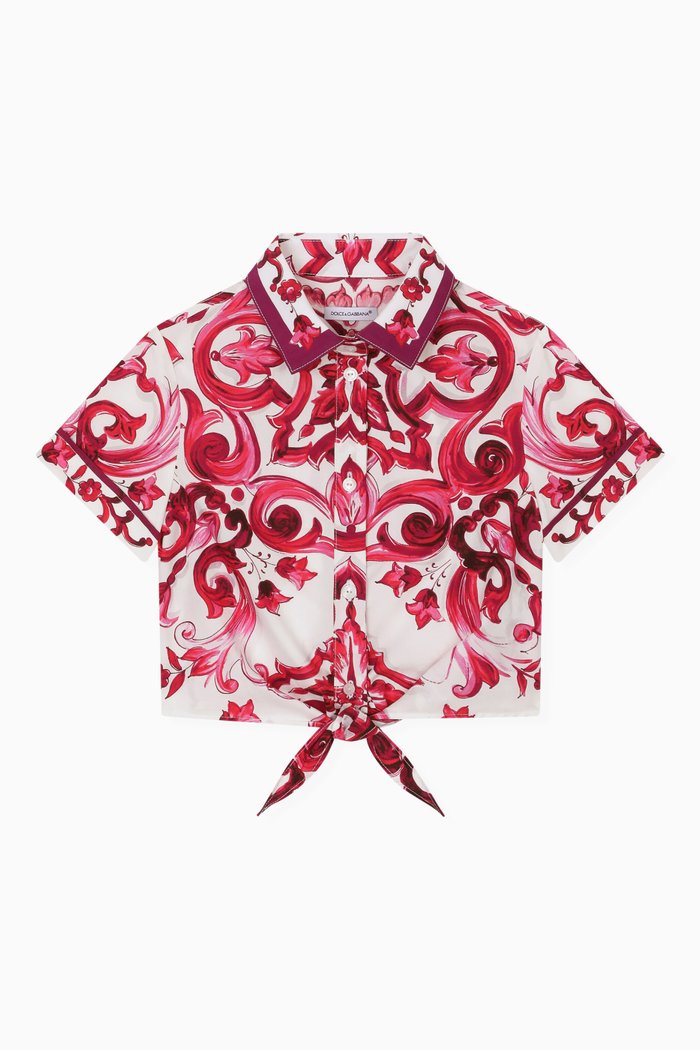 

Majolica-print Shirt in Cotton, Pink