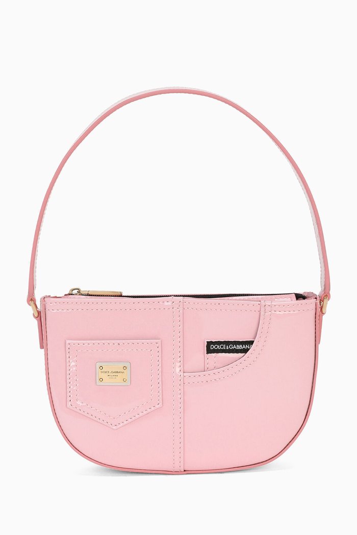 

DG Girlie Shoulder Bag in Patent Leather, Pink
