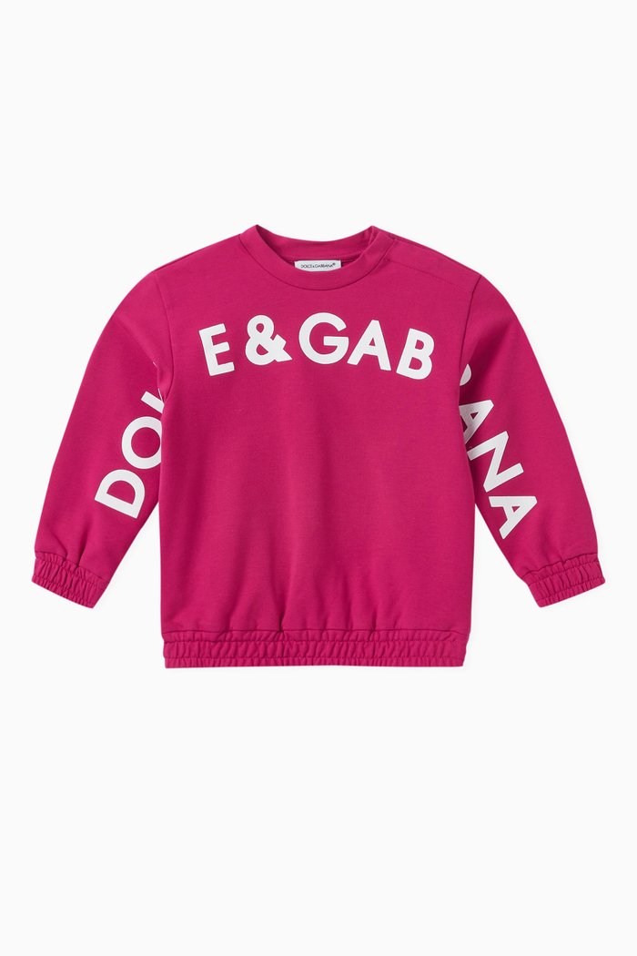 

DG Logo Sweatshirt in Cotton, Pink