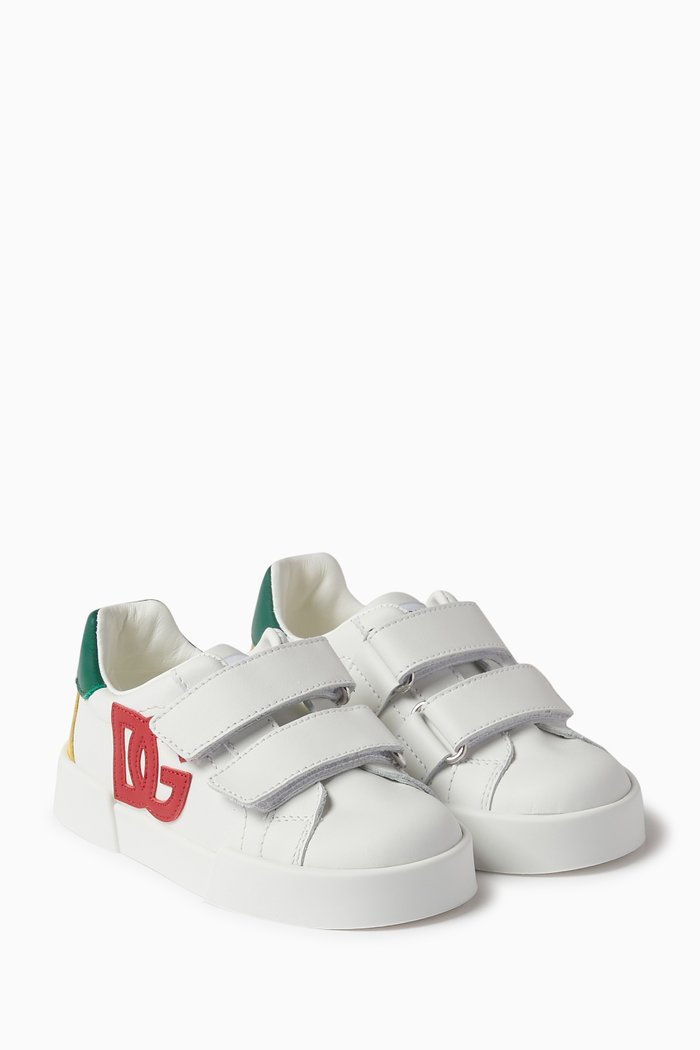

DG Logo Sneakers in Nappa Leather, White