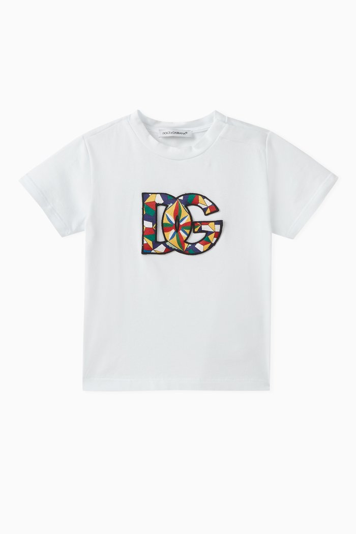 

Carretto Print Patch t-shirt in Cotton-jersey, White