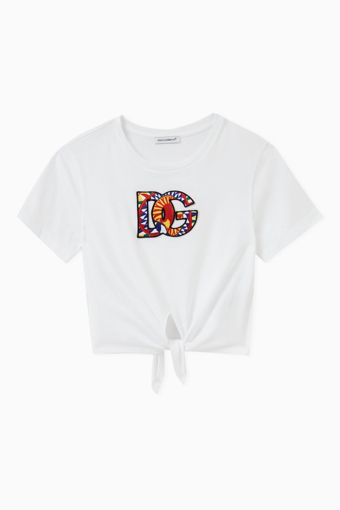 

Carretto Print T-Shirt in Cototn, White