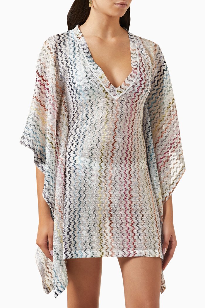 

Zigzag Short Cover-up in Viscose, Multicolour
