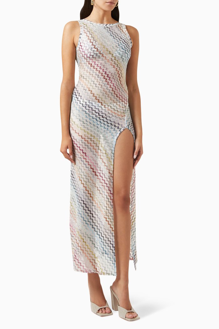 

Zigzag Long Cover-up in Viscose, Multicolour