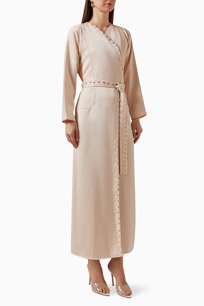 Jacket-style Abaya, Pink