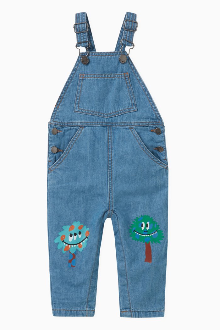 

Graphic-print Dungaree in Denim, Blue