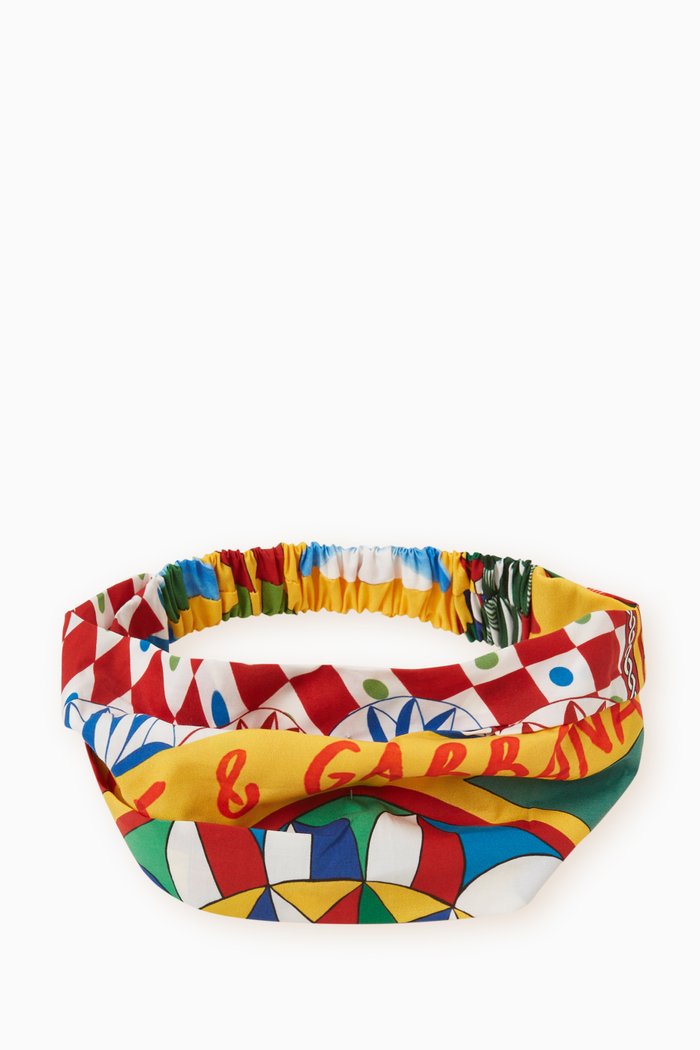 

Carretto-Print Bandana Band in Poplin, Multicolour