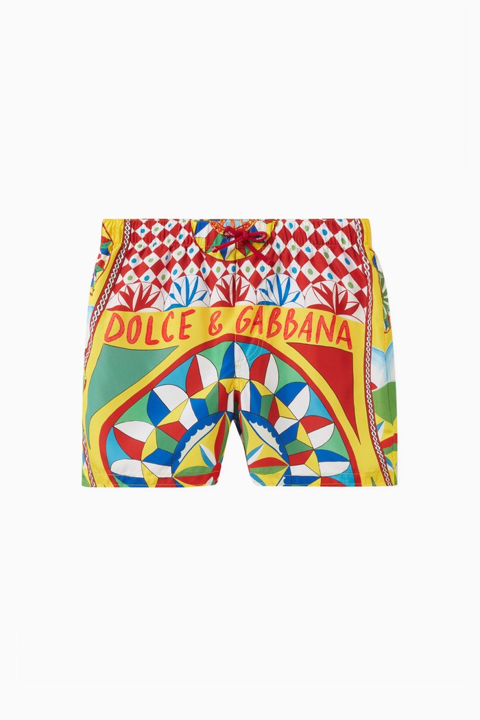 

Carretto-print Swim Shorts in Nylon, Multicolour