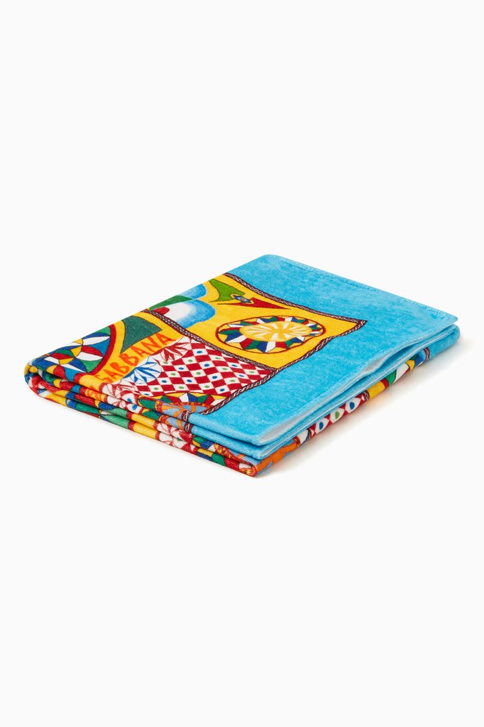 

Carretto-print Beach Towel in Cotton-terry, Multicolour