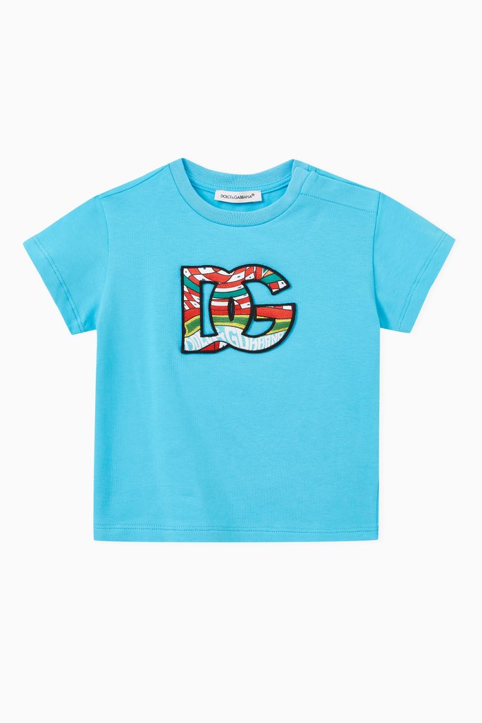 

Carretto Logo T-shirt in Stretch Cotton, Blue