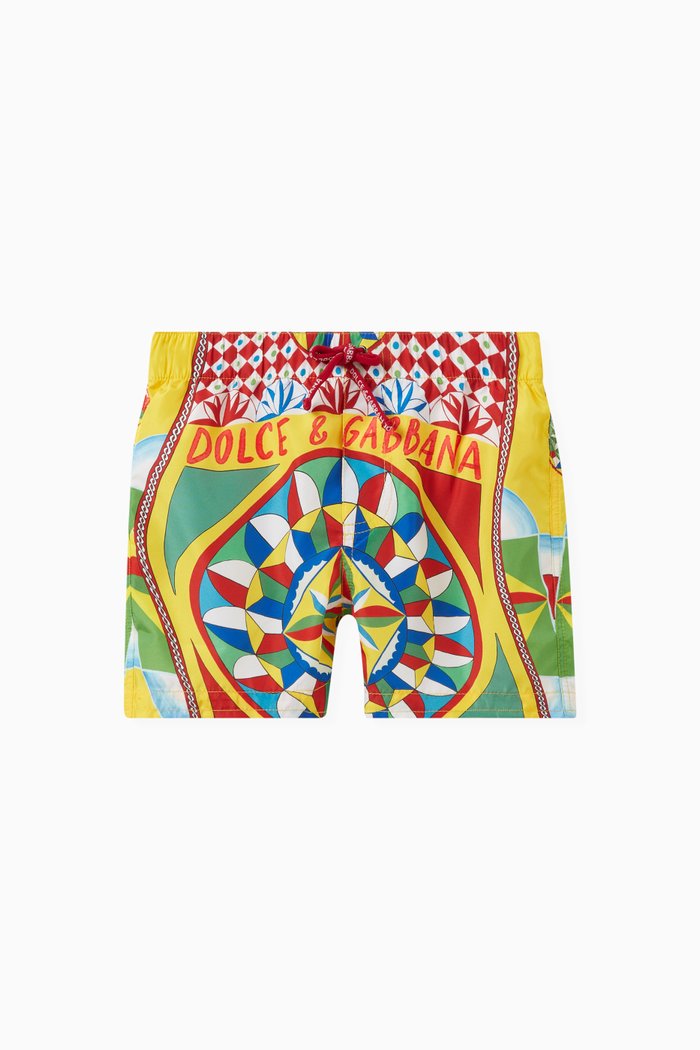 

Carretto-print Swim Shorts in Nylon, Multicolour
