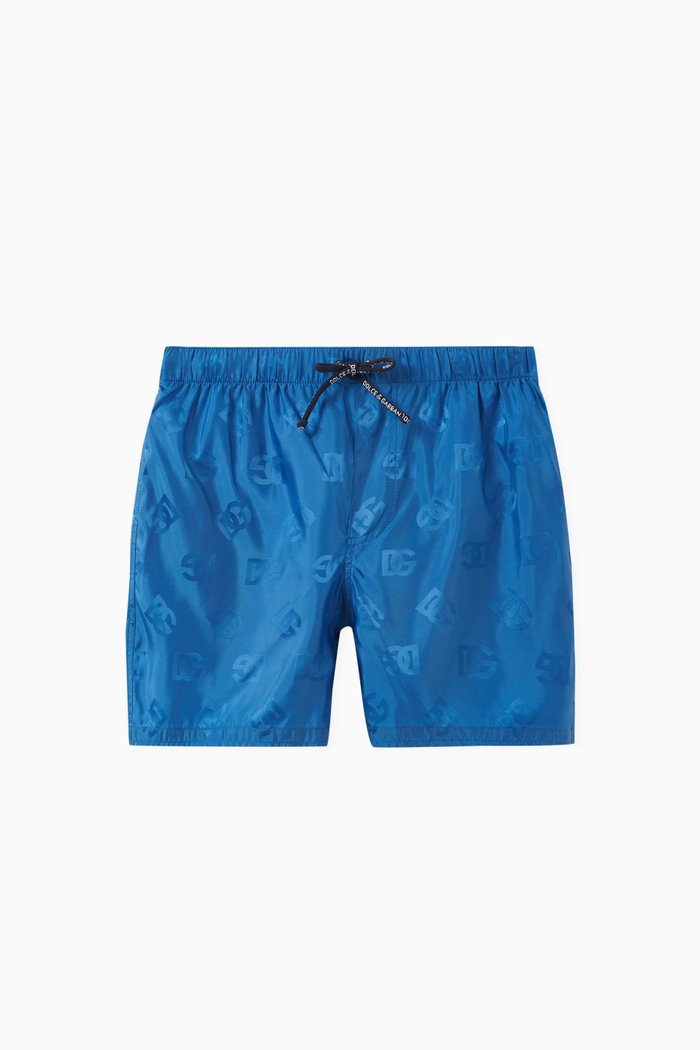 

Logo-jacquard Swim Shorts in Nylon, Blue
