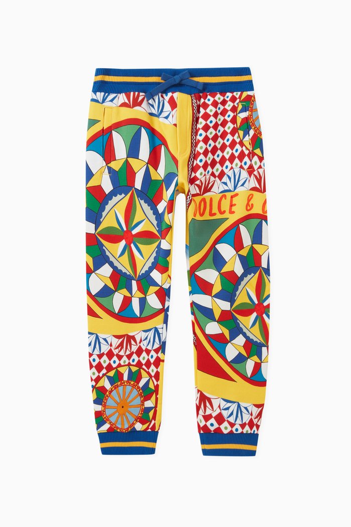 

Carretto Print Sweatpants in Cotton, Multicolour