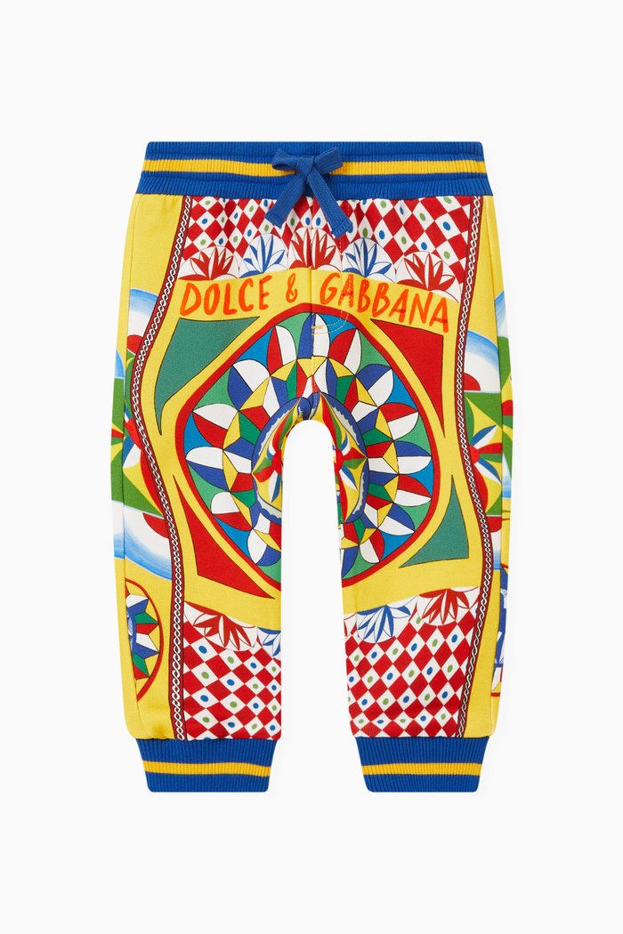

Carretto Print Sweatpants in Cotton Jersey, Multicolour