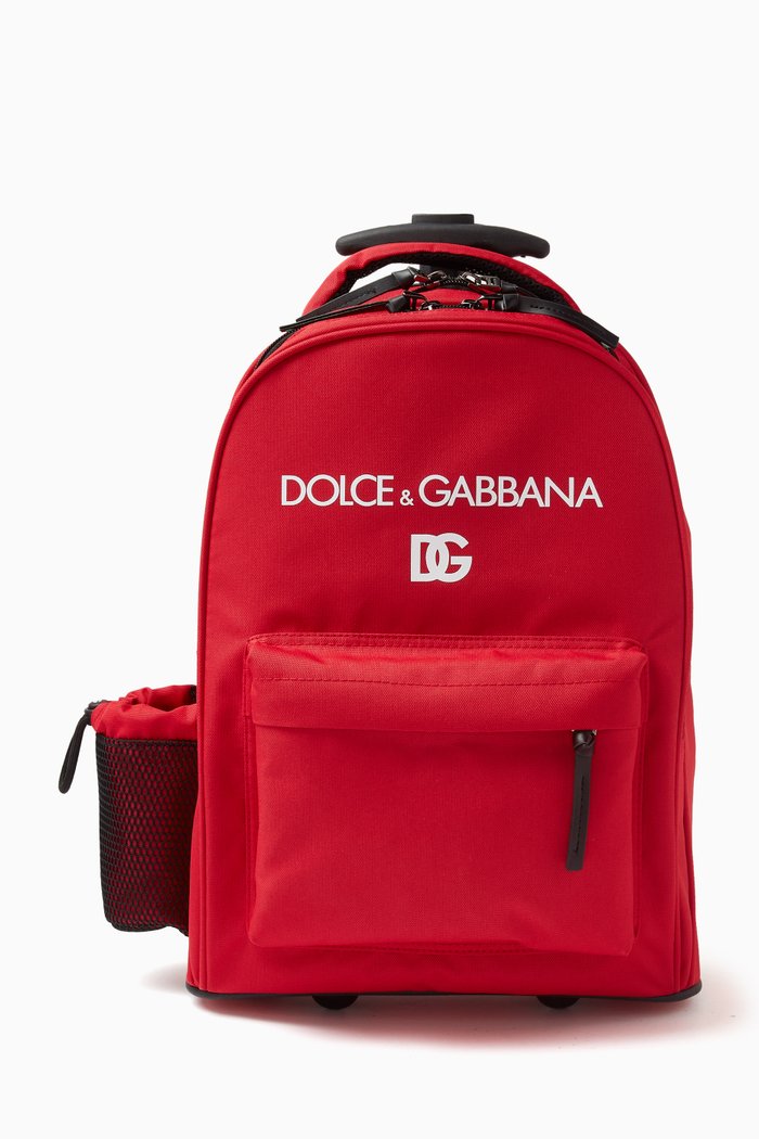 

Logo Wheelie Backpack in Nylon, Red