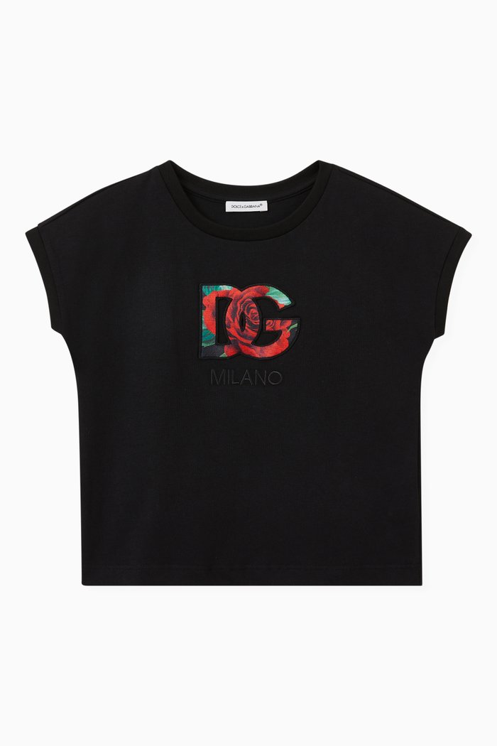 

Roses Logo T-shirt in Cotton Jersey, Black