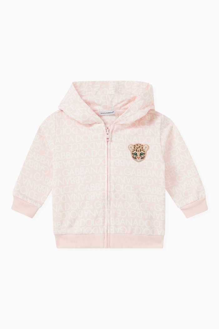 

Logomania Hoodie in Cotton, Pink