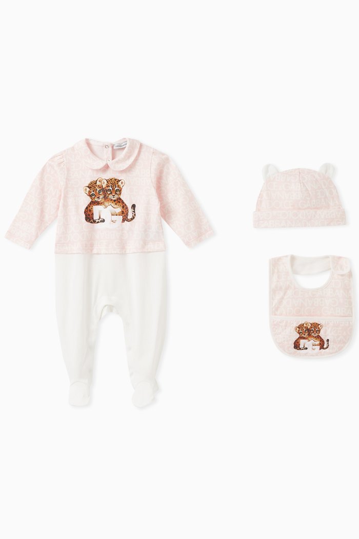 

Logomania Sleepsuit Set in Cotton, Multicolour