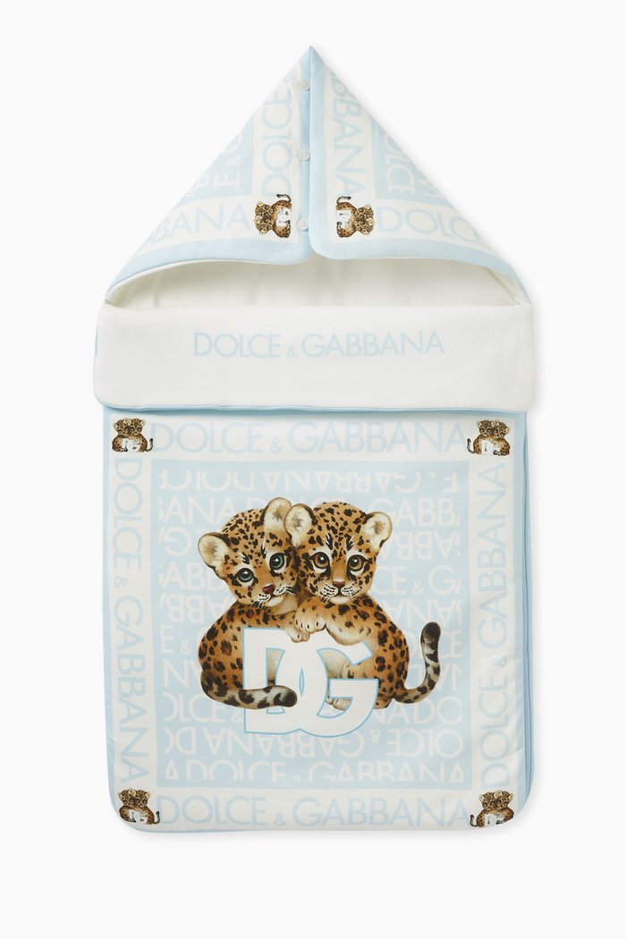 

Leopard-print Sleeping Bag in Cotton, Blue