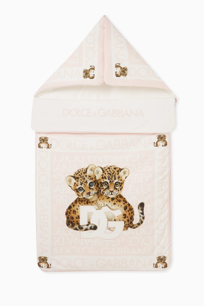 

Leopard-print Sleeping Bag in Cotton, Pink