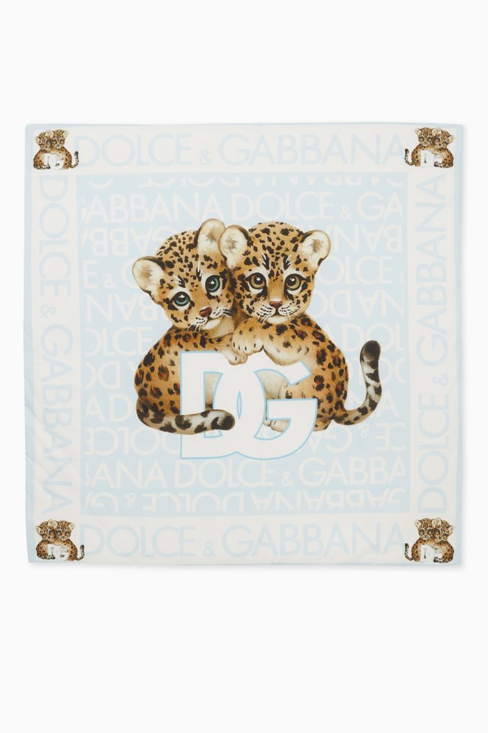 

Leopard-print Blanket in Cotton, Multicolour
