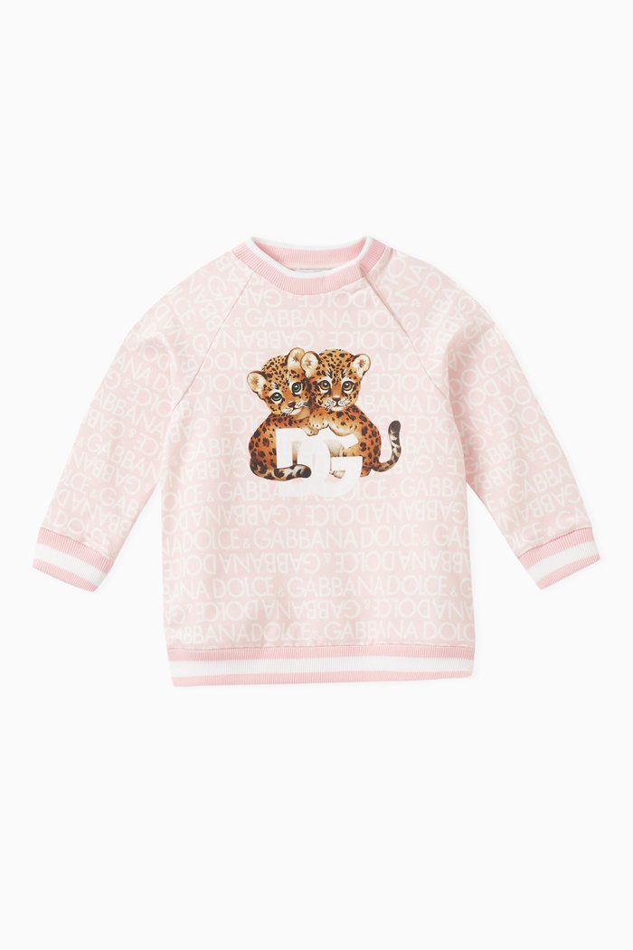 

Logomania Sweatshirt in Cotton, Pink
