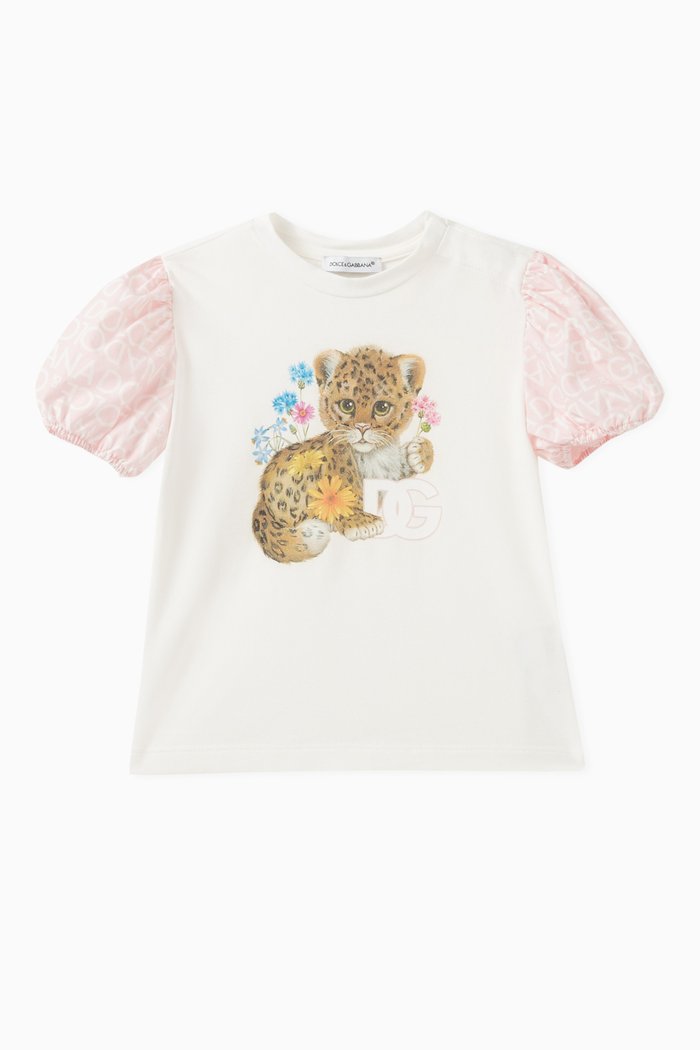 Cub Logo T-Shirt in Cotton, Multicolour