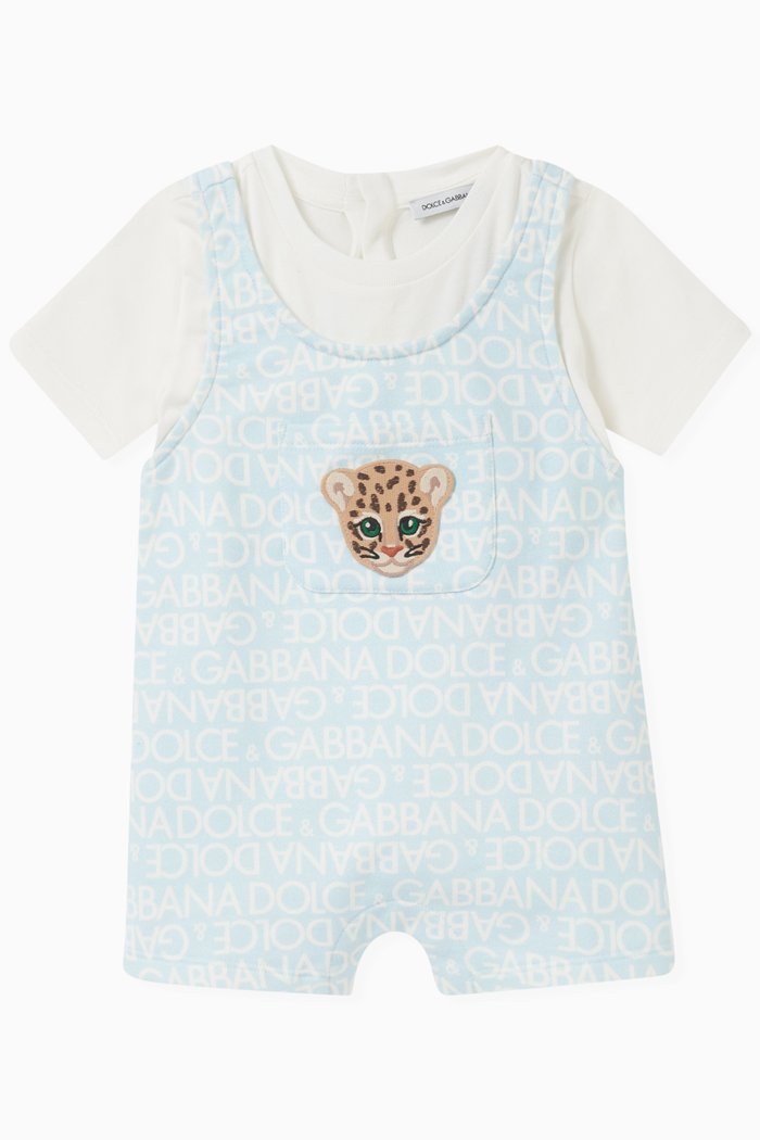 

Cub-detail Logo Romper in Cotton, Multicolour