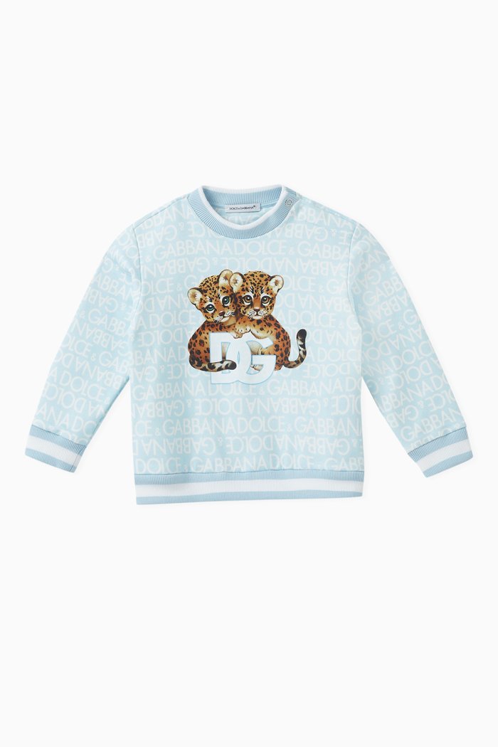 

Logomania Sweatshirt in Cotton, Blue