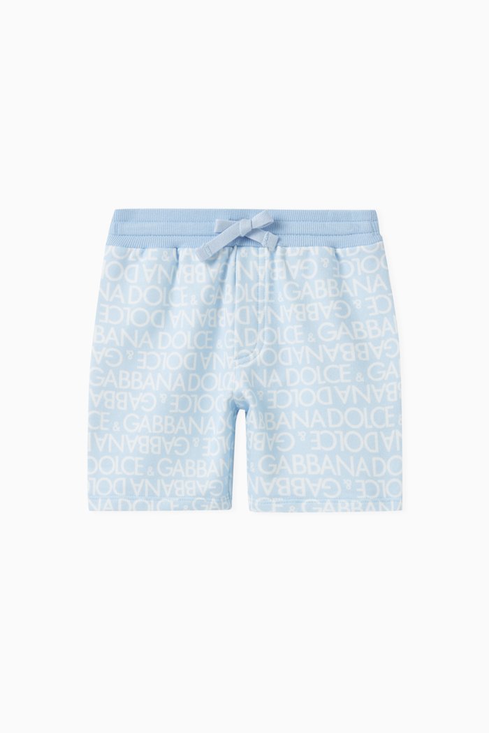 Logomania Sweatshorts in Cotton, Blue